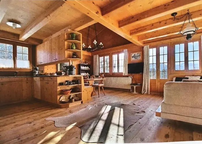 Warm Timbers Flat With Generous Living Area * Schönried